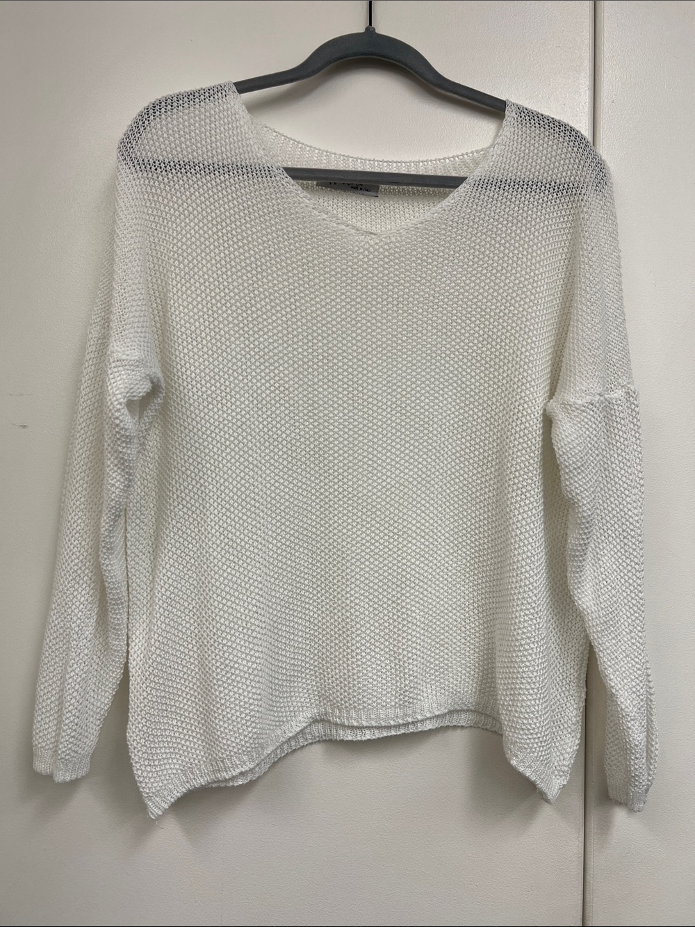 Gigi Moda V-Neck Knit Sweater Boho Casual Chic Italy